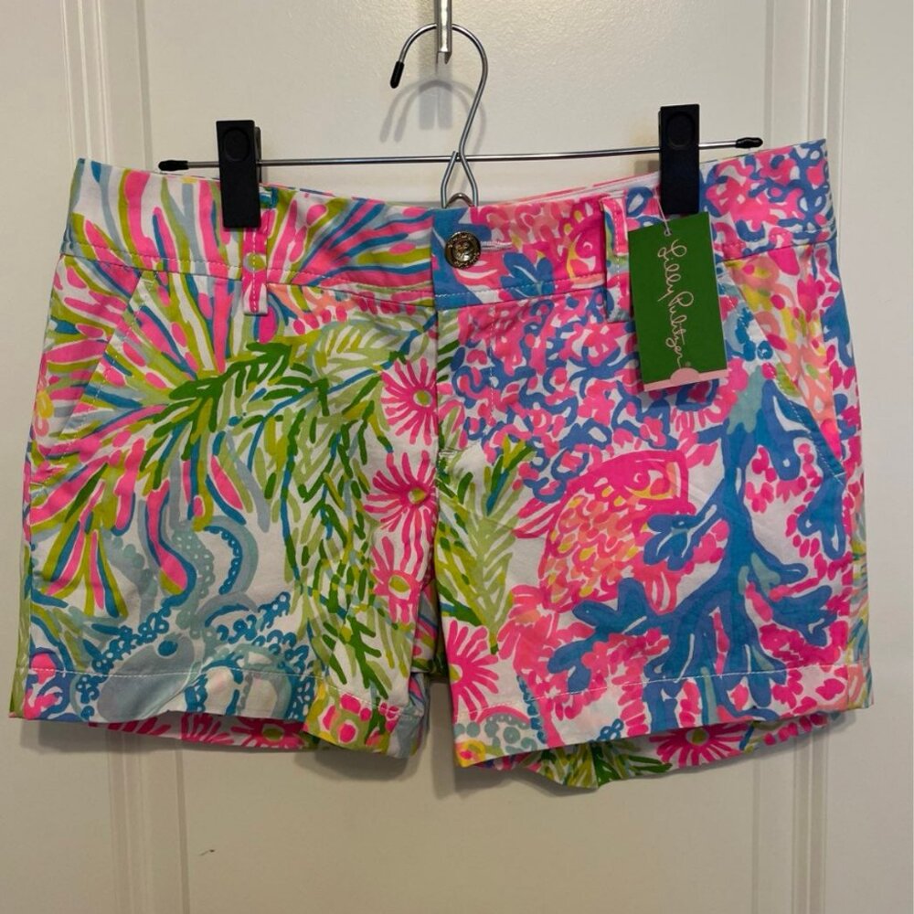 NWT - Lilly Pulitzer - Callahan Shorts - Multi Lovers Coral - Sz 4